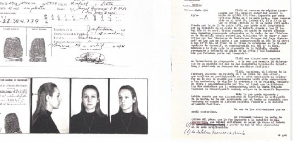 Conxita Sánchez Medina quan va ser detinguda