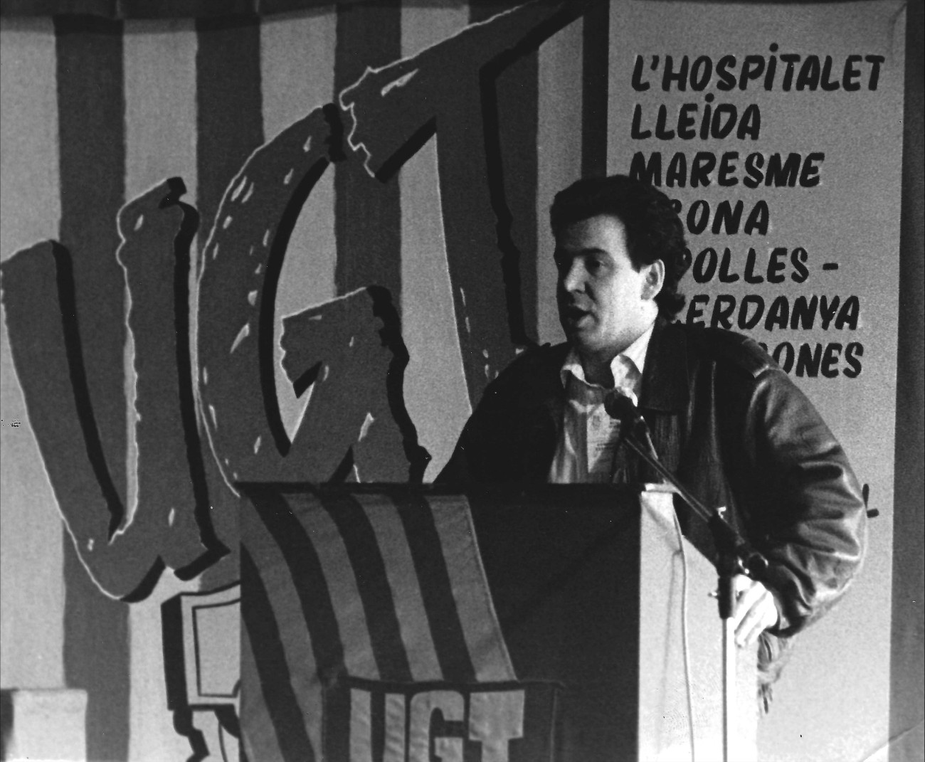 Imatge dels anys 80, quan Josep Maria Rañé era dirigent sindical d’UGT a la comarca del Baix Llobregat