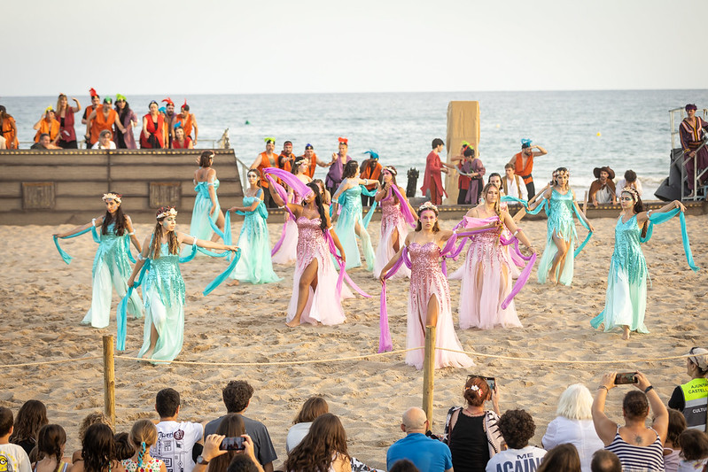 Espectacle del desembarcament pirata. Font: Ajuntament de Castelldefels