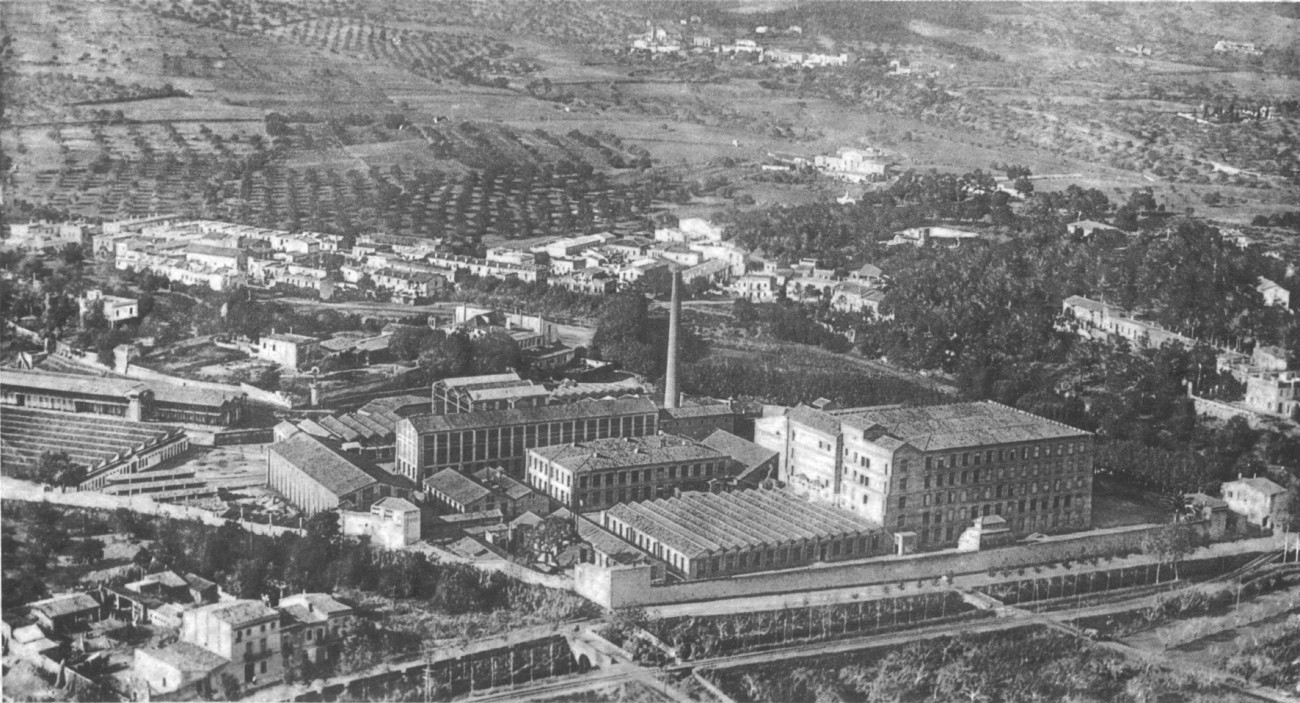 Vista de la Colònia Güell al voltant de 1890. Font: Consorci de la Colònia Güell