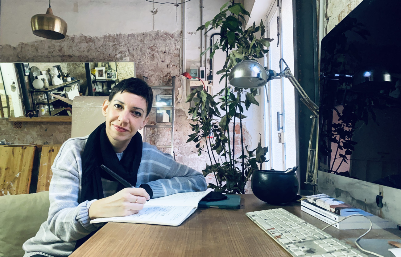 Elisabeth Justicia al seu estudi 