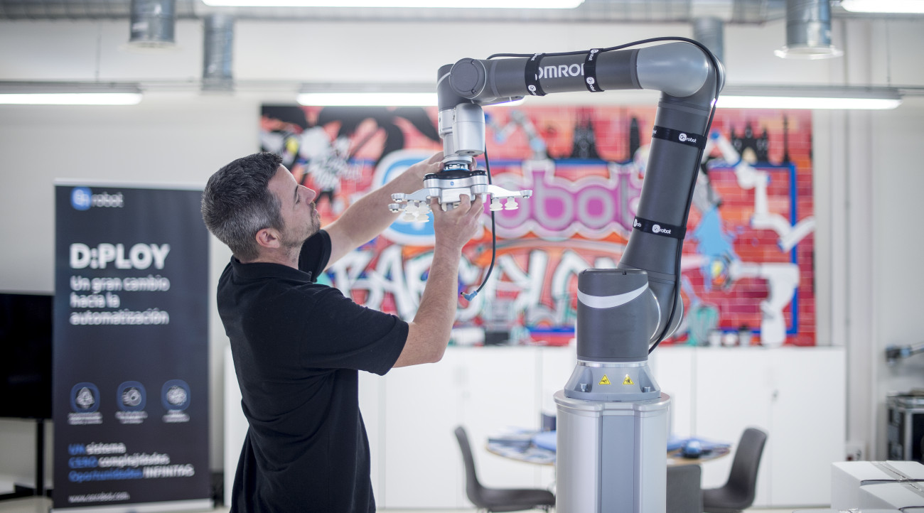 Una de les empreses de robòtica instal·lades al DFactory, on també hi ha companyies de sensors, IA, IoT (internet de les coses), impressió 3D, Blockchain, nanotecnologia...