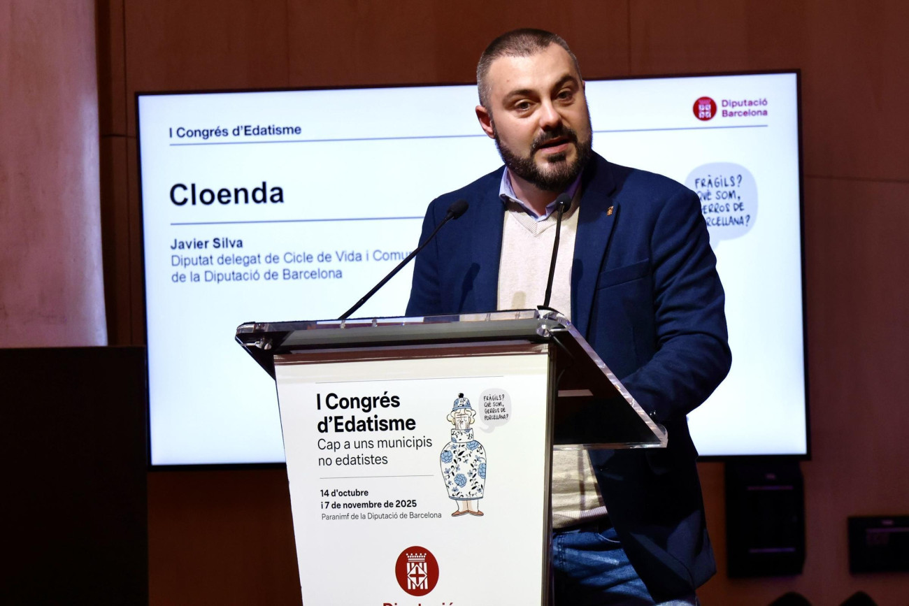 Javier Silva, diputat delegat de Cicle de Vida i Comunitat de la Diputació de Barcelona durant la cloenda del Primer Congrés d’Edatisme