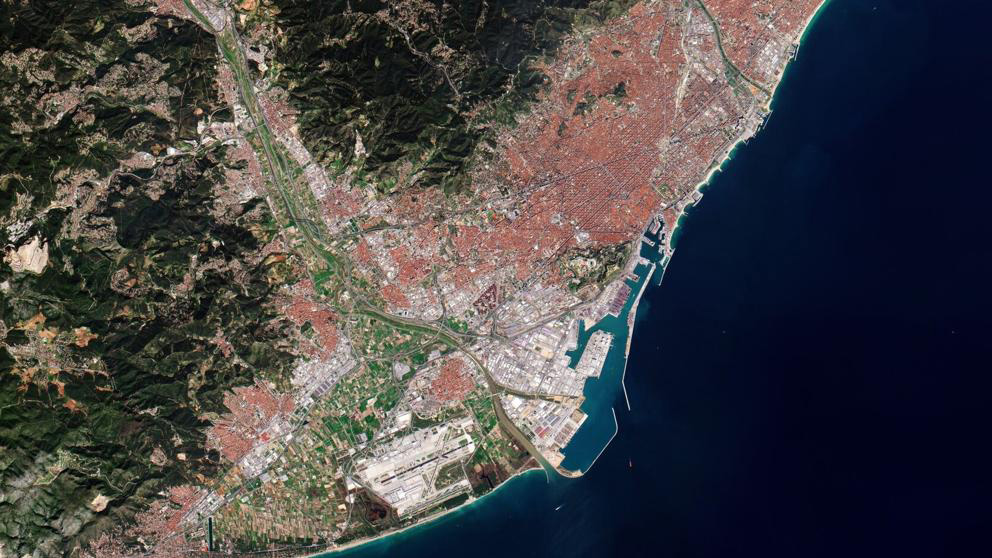 Vista satèlite Area Metropolitana Barcelona