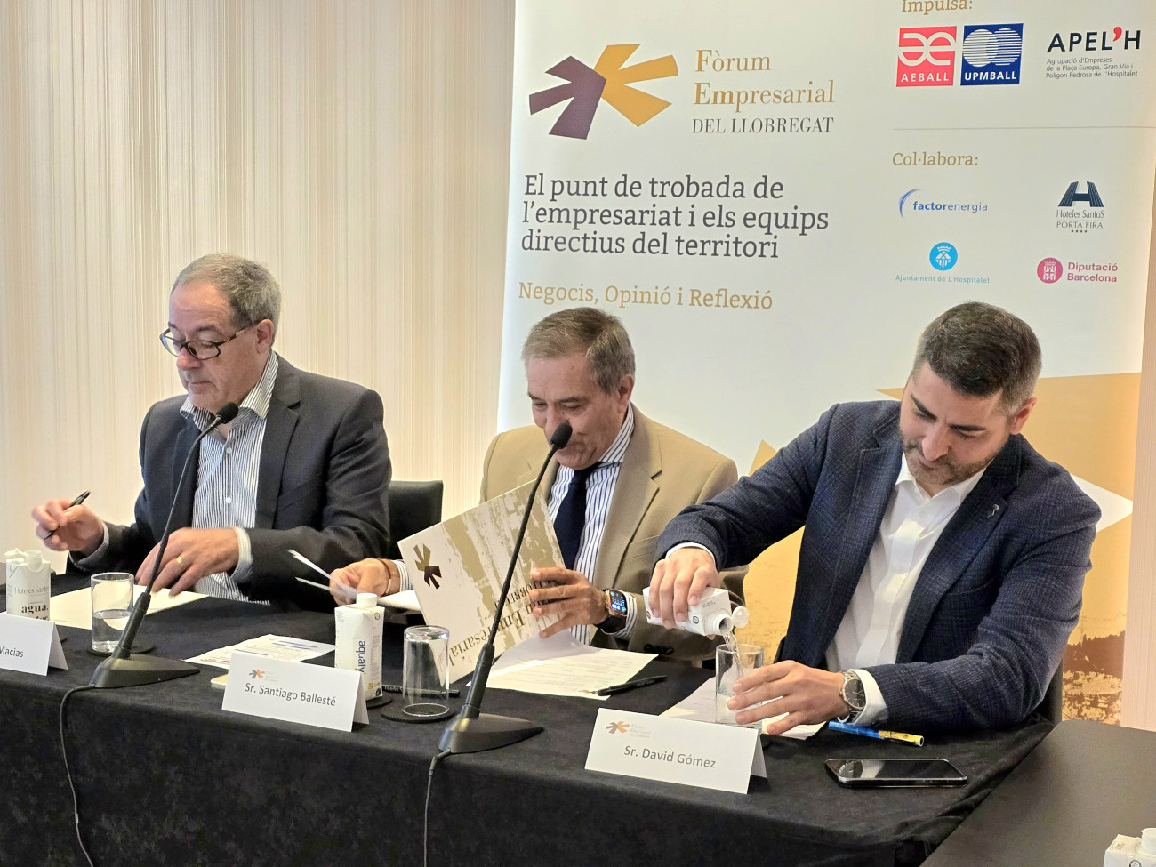 Pere Macias en Forum Llobregat con Santiago Ballesté y David Gómez 