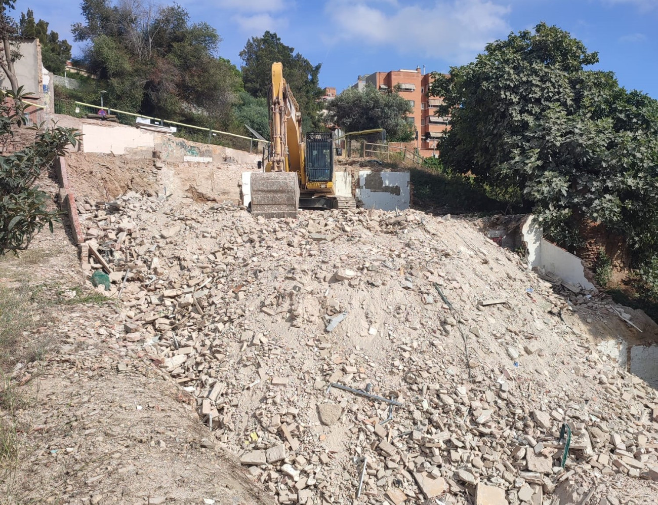 Els enderrocs que van quedar després de l´esfondrament