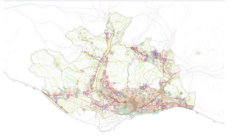 Xarxa de centralitats distribuïdes, connectades i complementàries, que reparteixi les oportunitats i que permeti reforçar la competitivitat global del territori