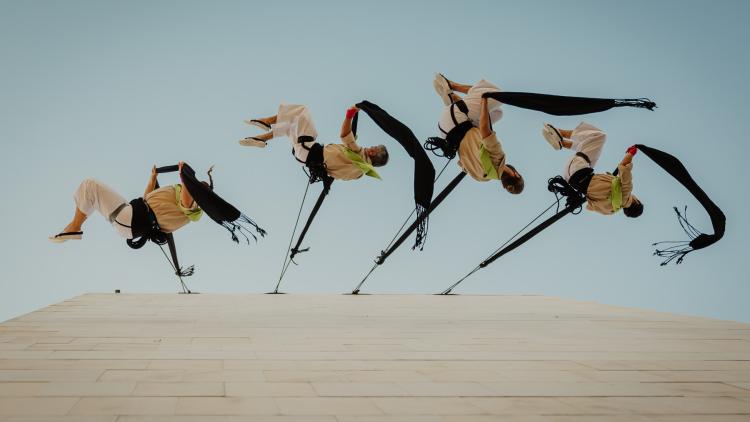 Fargar, de la compañía de danza vertical Berta Baliu, estará en L’Hospitalet. Fuente: Dansa Metropolitana