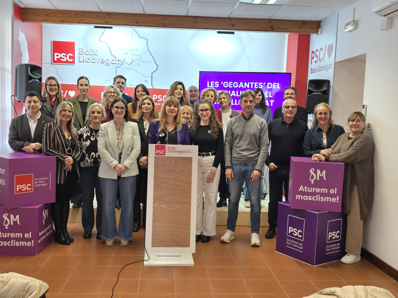 Dirigentes del PSC del Baix Llobregat han recordado a las “gigantas” que han precedido la lucha por la igualdad