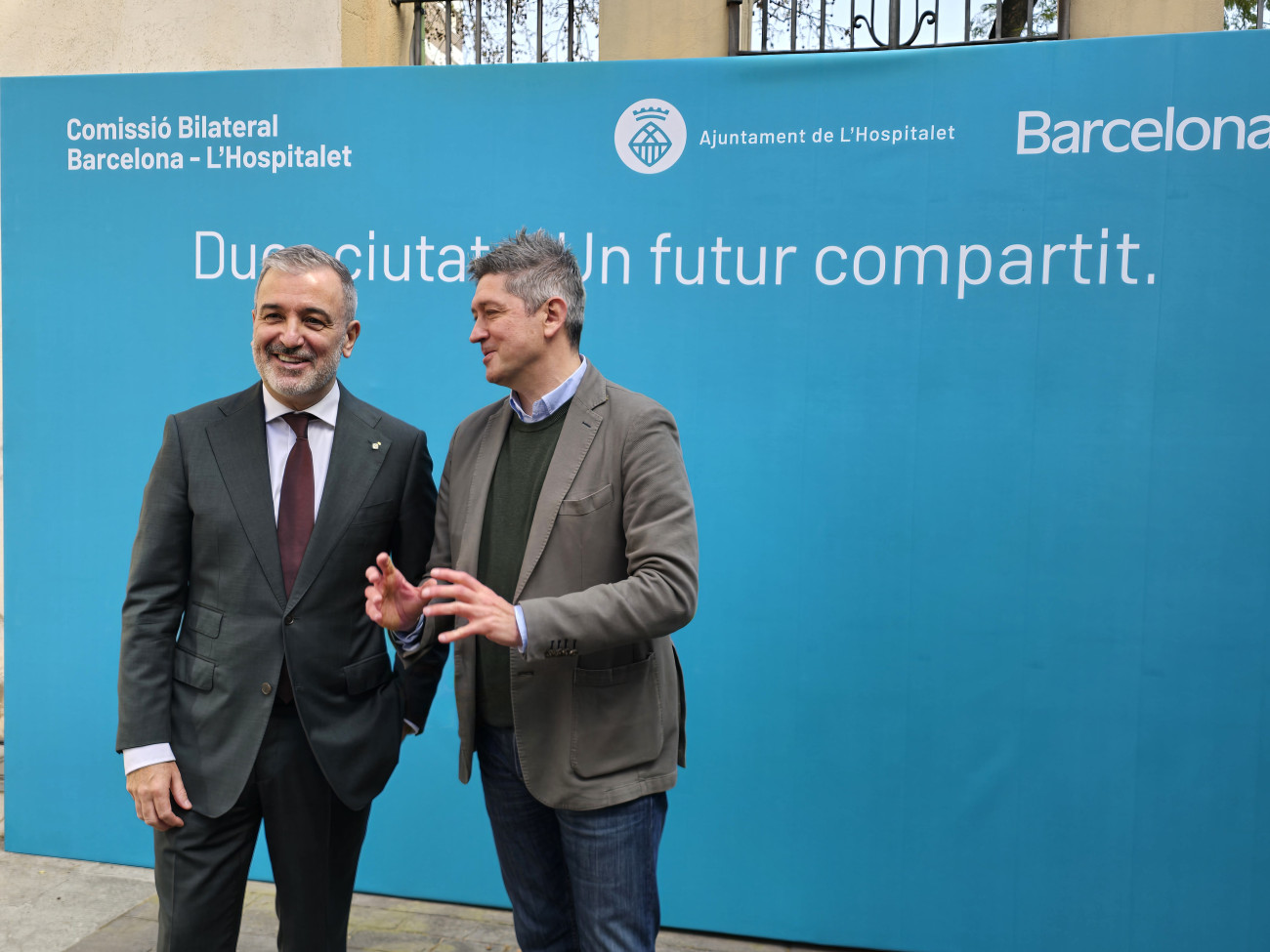 La relació entre les ciutats de Barcelona i l’Hospitalet ara serà en peu d’igualtat, diuen els seus alcaldes