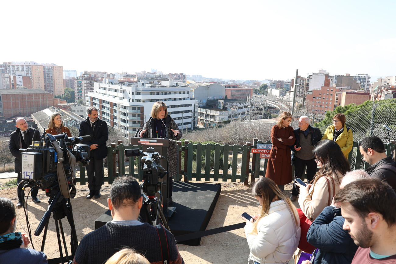 Visita de la ministra de Foment, Raquel Sánchez, amb motiu del projecte de l’intercanviador de La Torrassa
