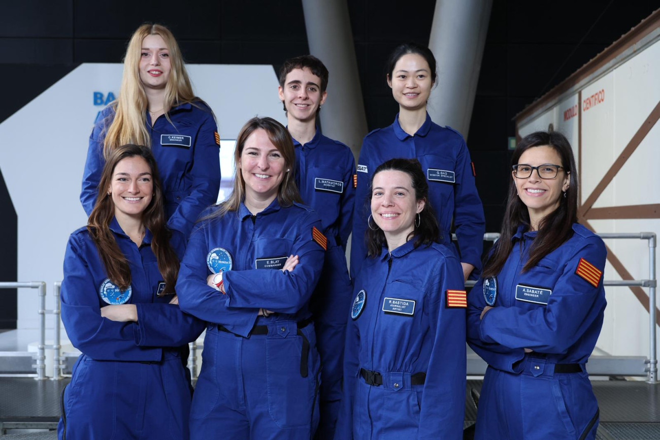 Les set tripulants de la missió Hypatia III