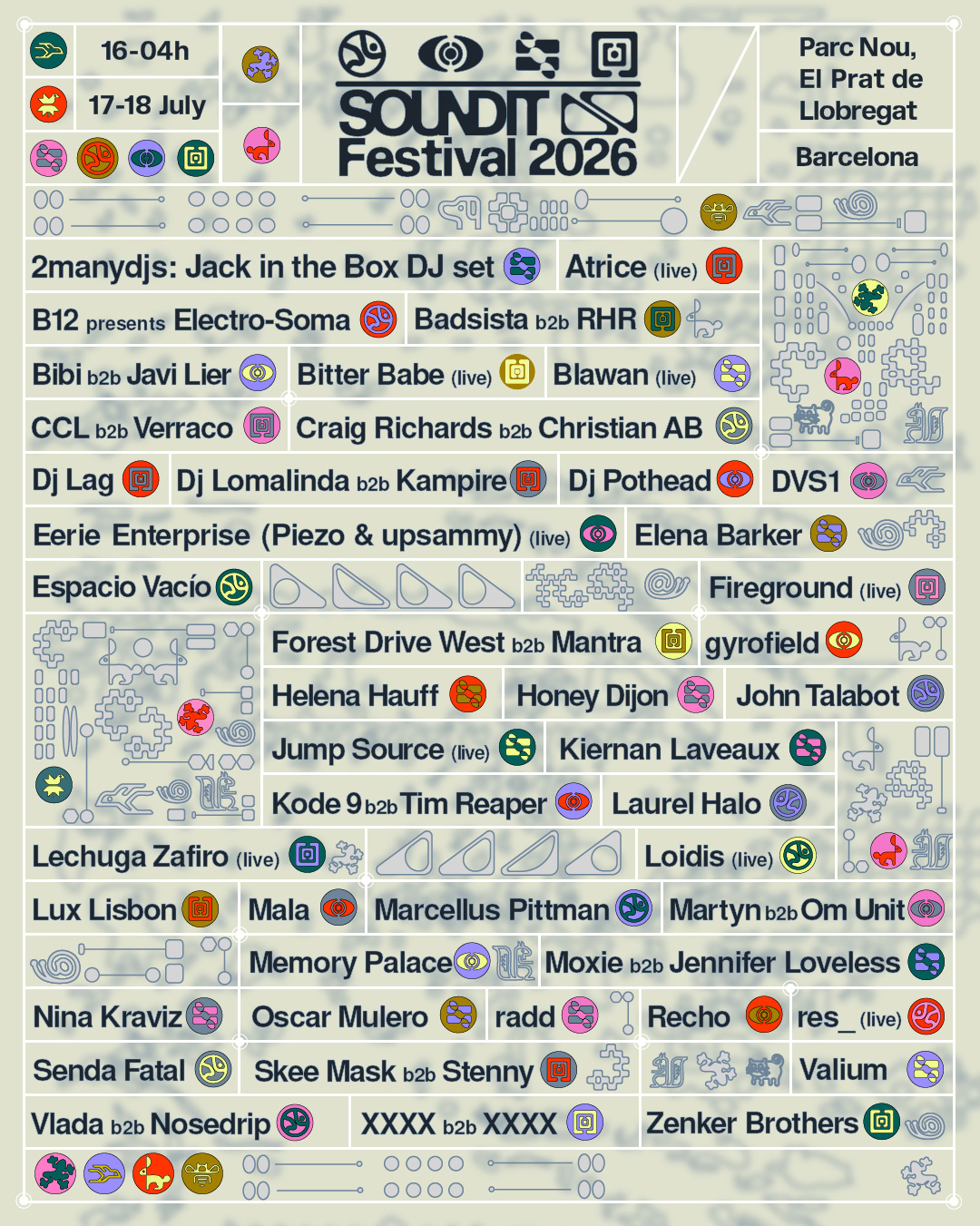 El cartell del festival d’aquest estiu amb tots els artistes i DJs confirmats