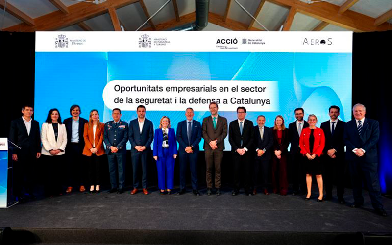 Trobada al Departament d´Empresa i Treball, a través d´ACCIÓ, d’AeroS Ecosystem amb el Ministerio de Defensa i el Ministerio de Industria y Turismo. La seguretat i la defensa han esdevingut eixos clau a la Unió Europea