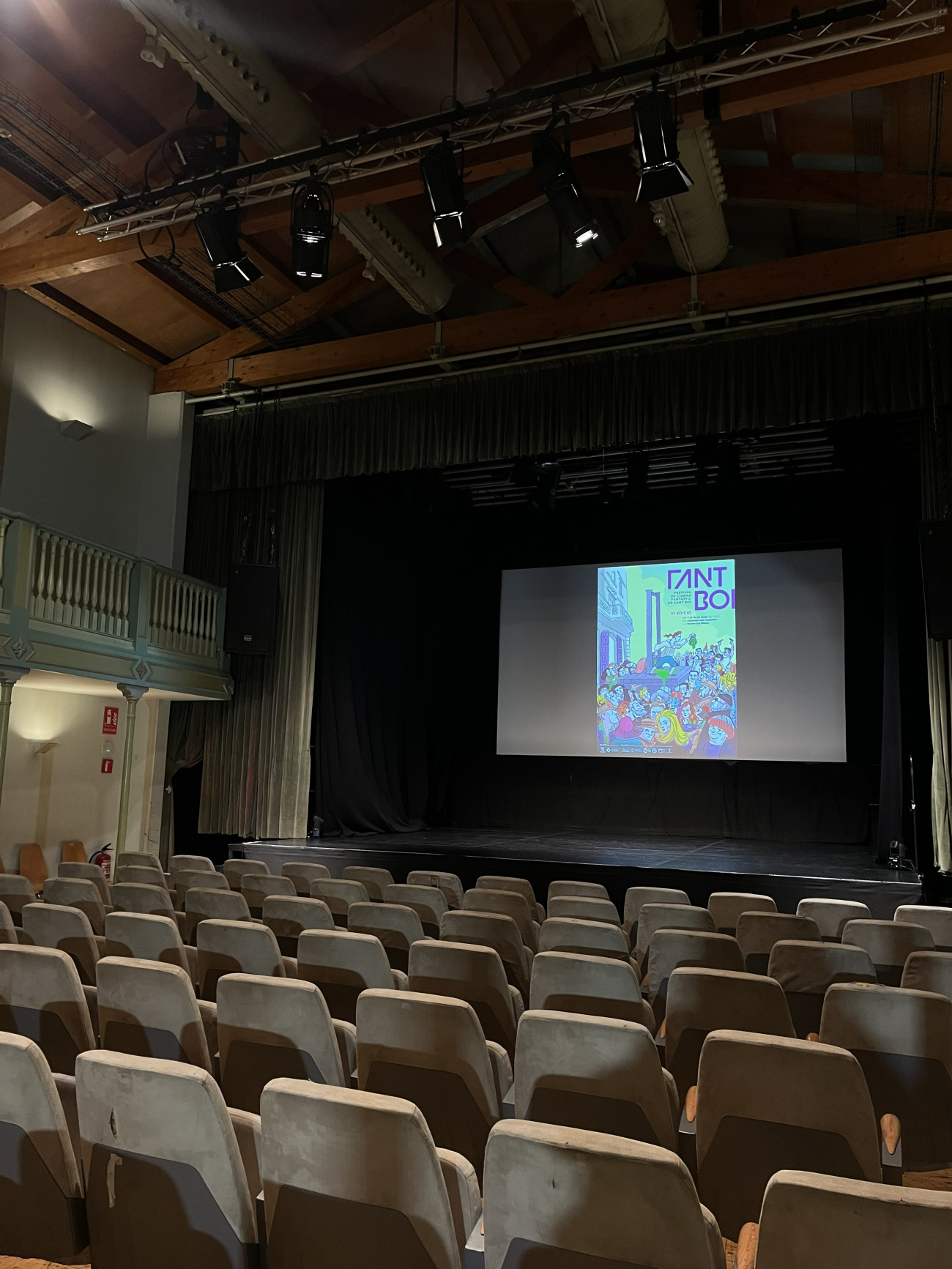 La sala de proyecciones antes de abrir las puertas