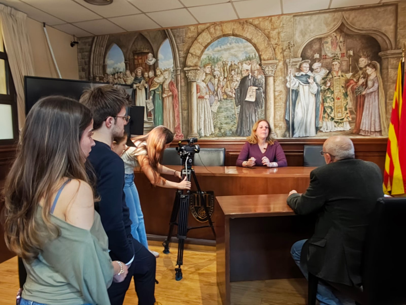 Imagen del transcurso de la entrevista para nextllobregat.cat