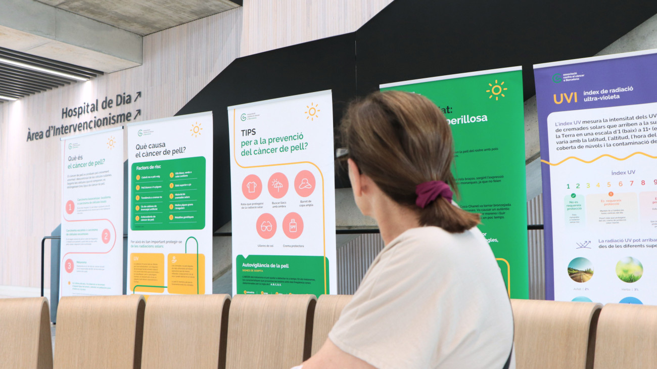 Mostra de la campanya de salut pública per sensibilitzar sobre la importància de la protecció solar, especialment durant la infància i l’adolescència