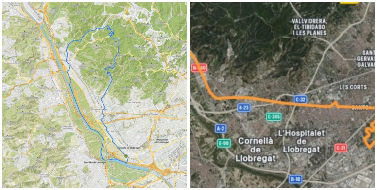 Dos rutas del paso del Tour de Francia por el territorio Llobregat.