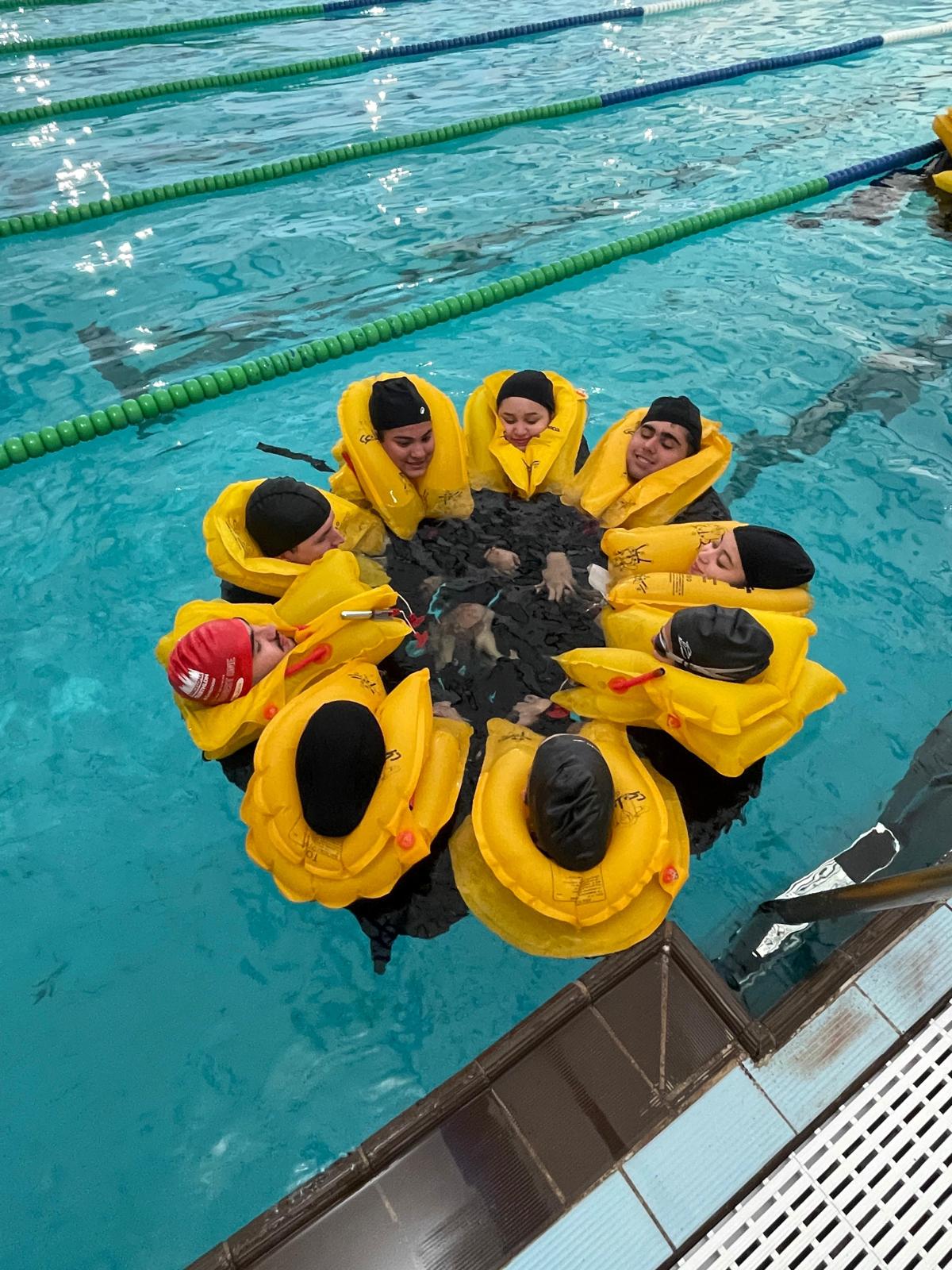 Otra imagen de entrenamiento de un amerizaje