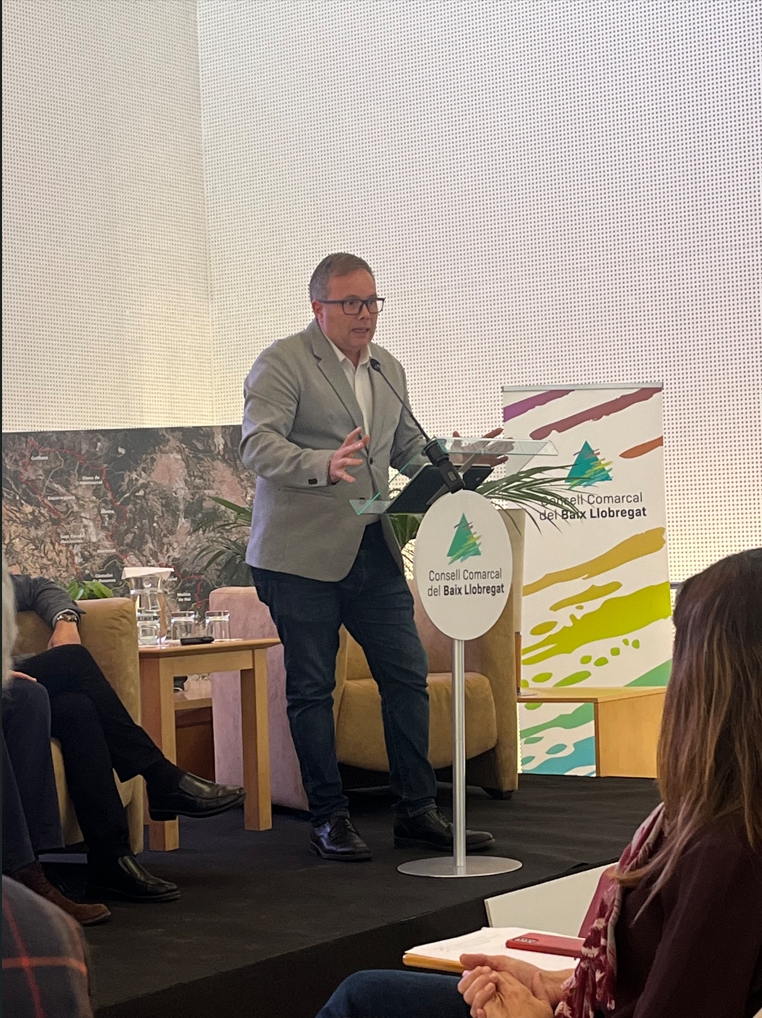 Javier González durant una presentació dels plans estratègics per a la comarca