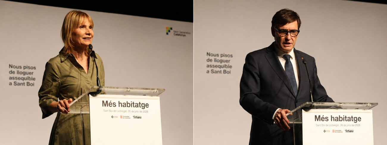 En Can Ninyo el president de la Generalitat y la alcaldesa de Sant Boi valoraron la política de vivienda que impulsan en colaboración ambas administraciones 