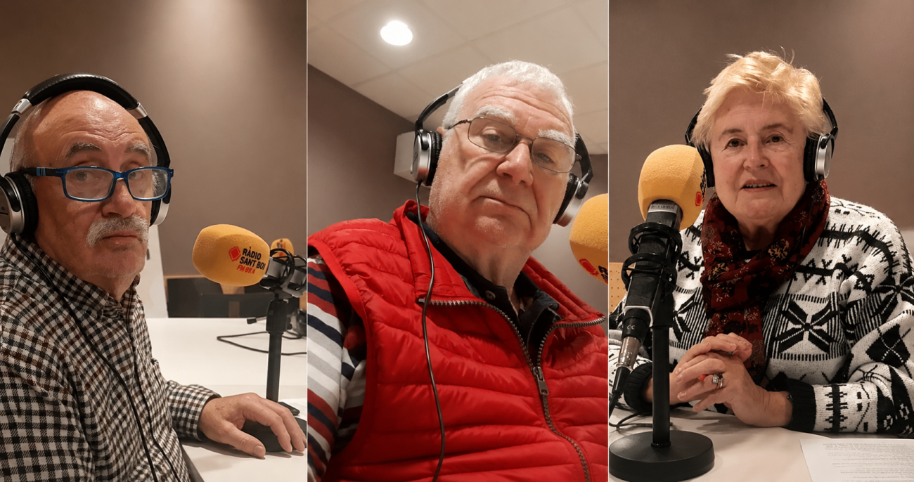Los tres miembros de Tendido durante una emisión del programa