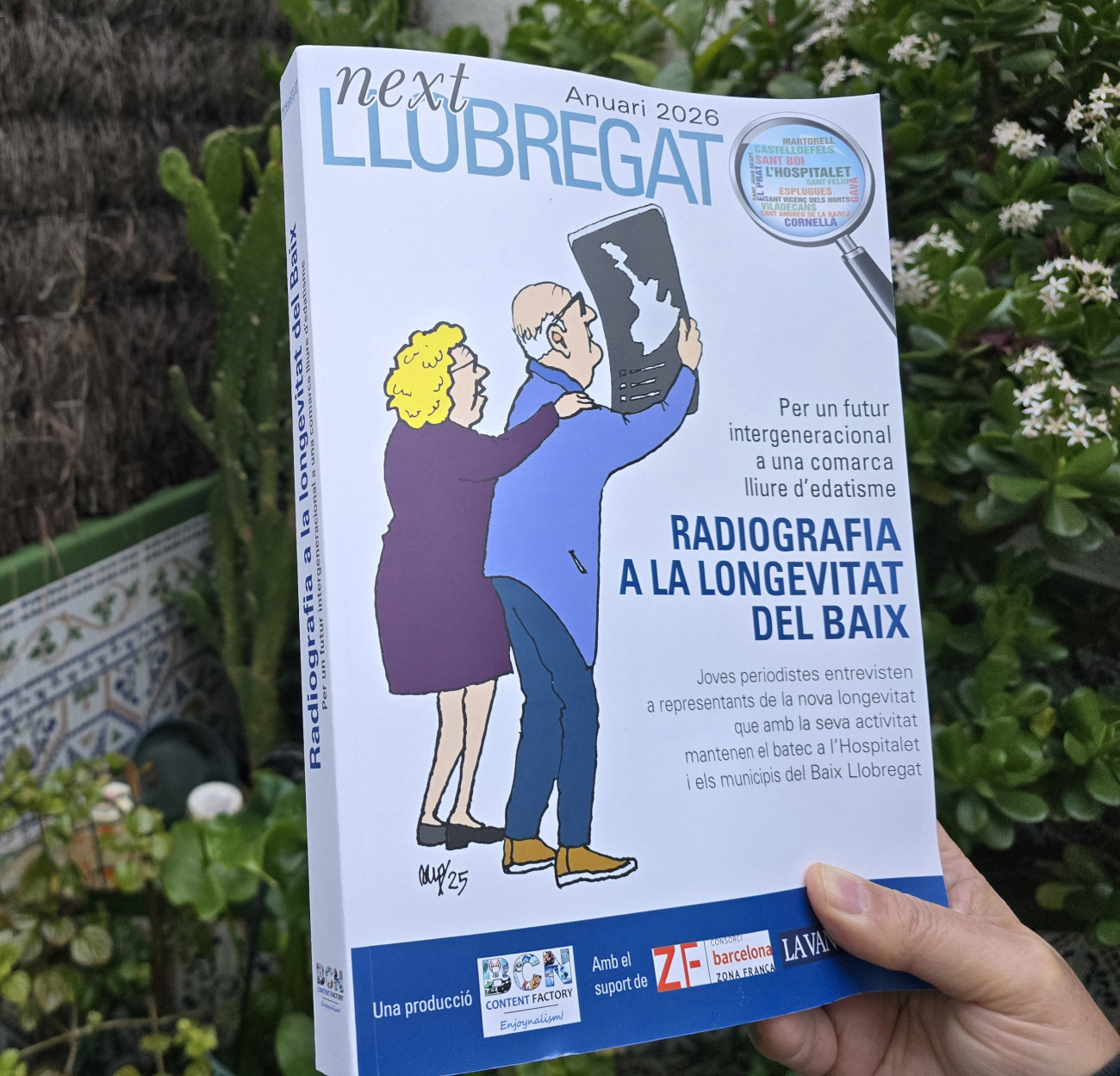 El Anuario 2026 Next Llobregat se ha dedicado este año a radiografiar la longevidad de nuestro territorio. En la fotografía, un ejemplar de la edición impresa