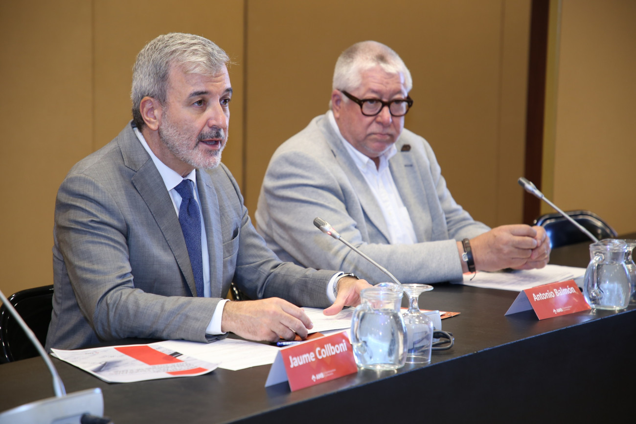 El president de l’AMB i el vicepresident executiu, Jaume Collboni i Antonio Balmón, respectivament