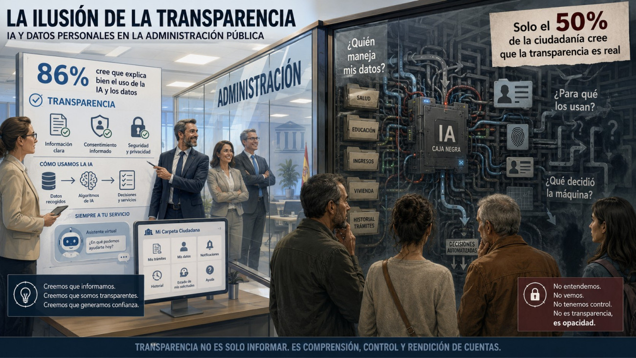 Las administraciones se ponen buena nota en transparencia pero los usuarios no lo aprecian