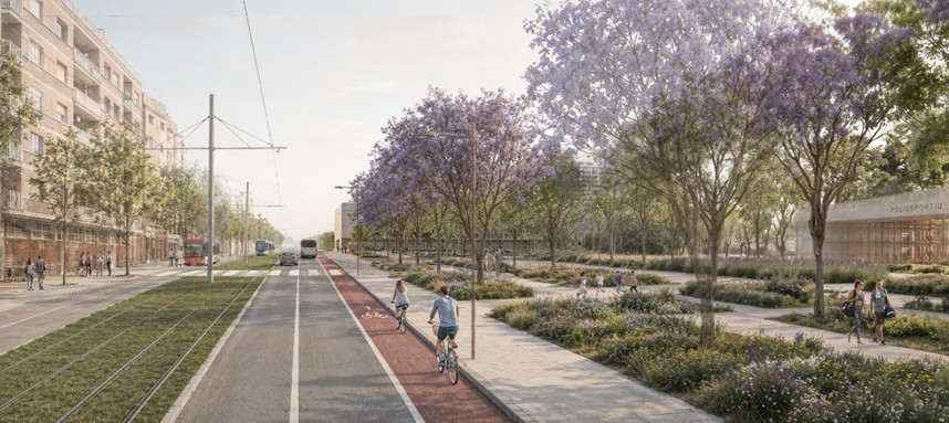 Recreación virtual de cómo quedará la renovada carretera de Collblanc