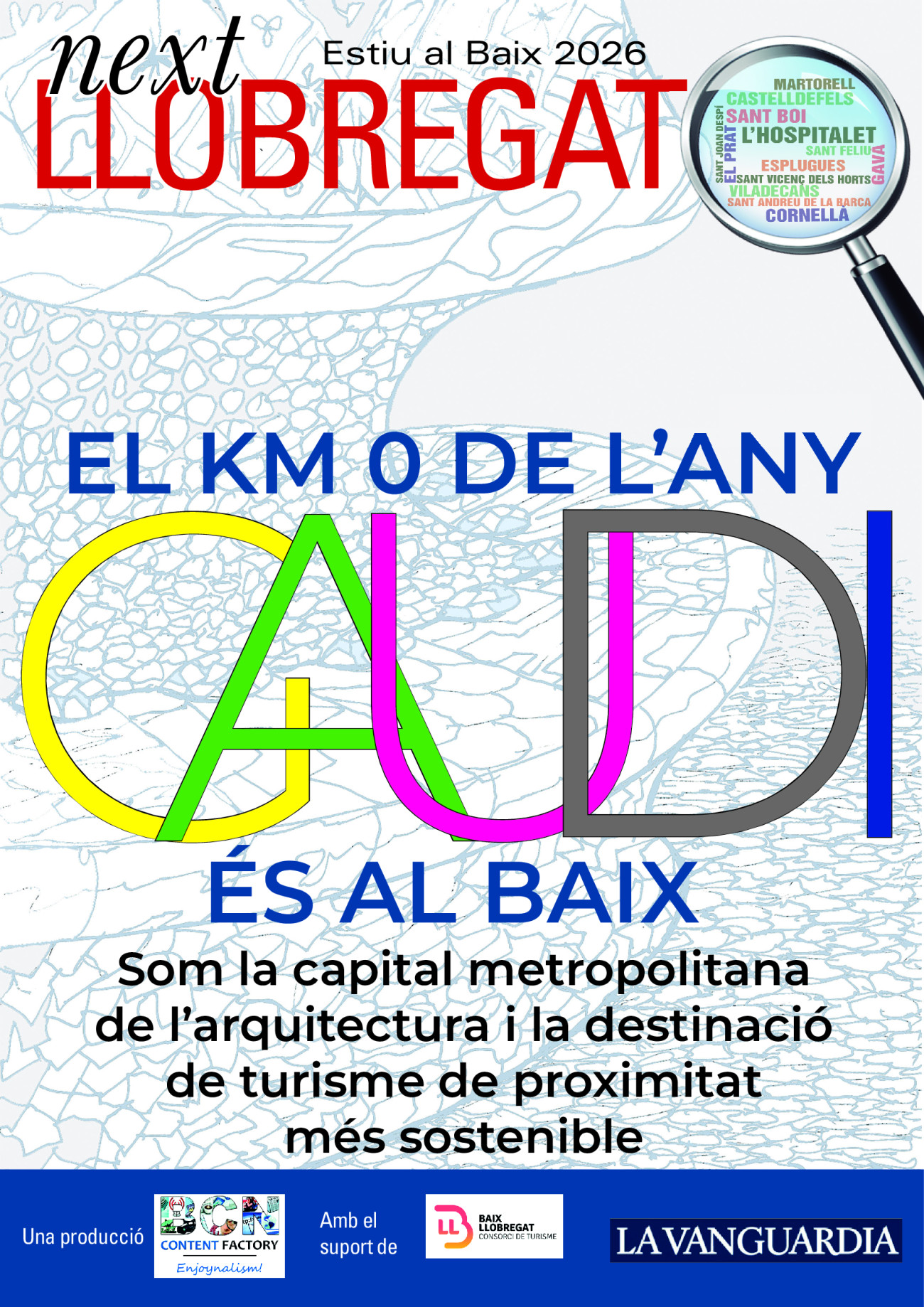  Portada de l’Estiu al Baix 2026 de Next Llobregat, publicació editada per nextllobregat.cat. 