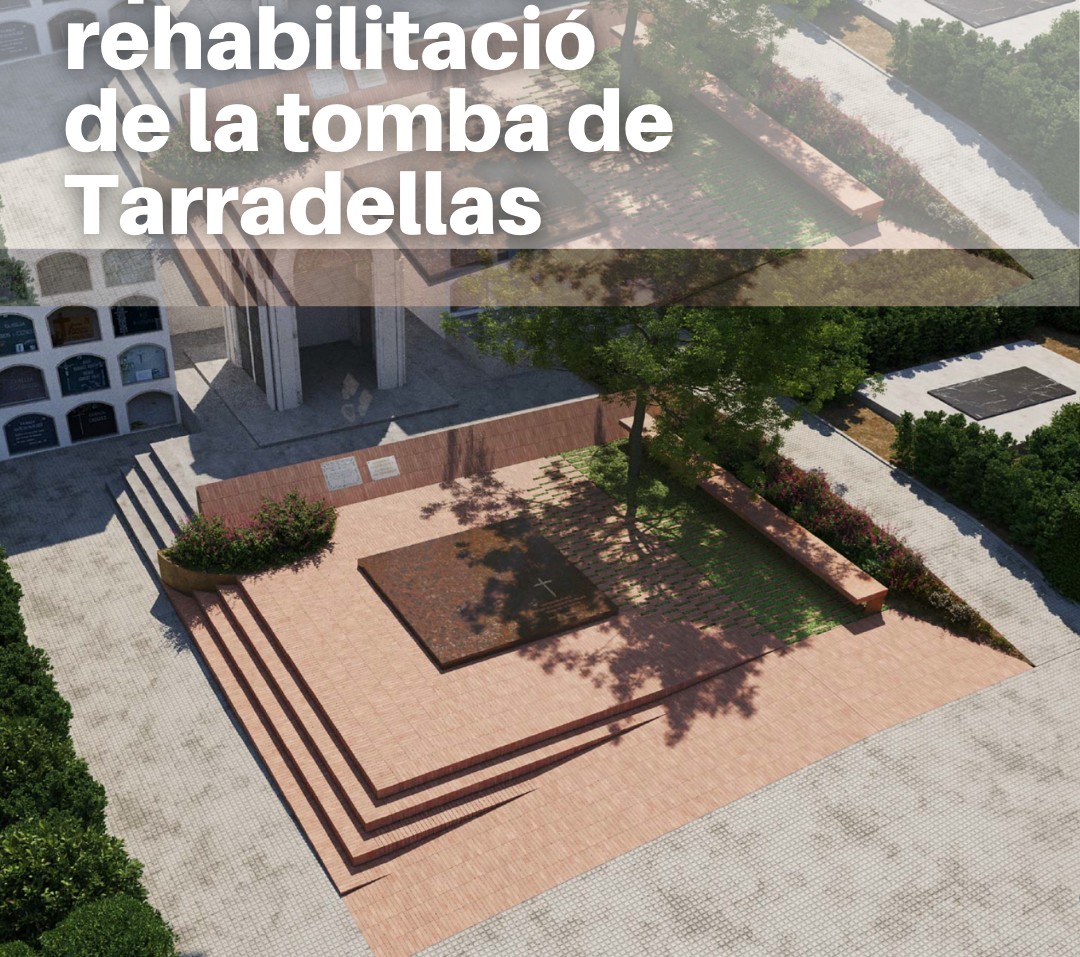 La rehabilitació de la tomba de la família Tarradellas ha creat un espai singular al cementiri de Cervelló.