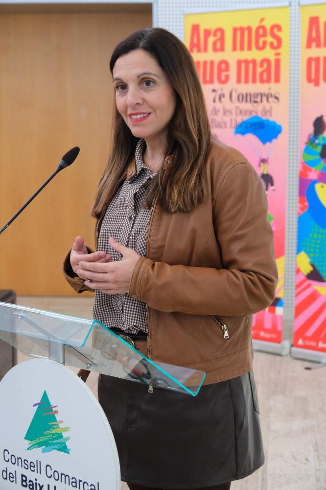  L’autora d’aquesta tribuna durant la presentació del Congrés