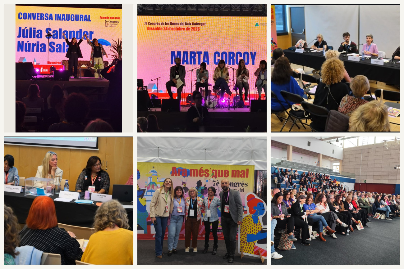 Collage con distintas imágenes del VII Congrés de les Dones del Baix Llobregat