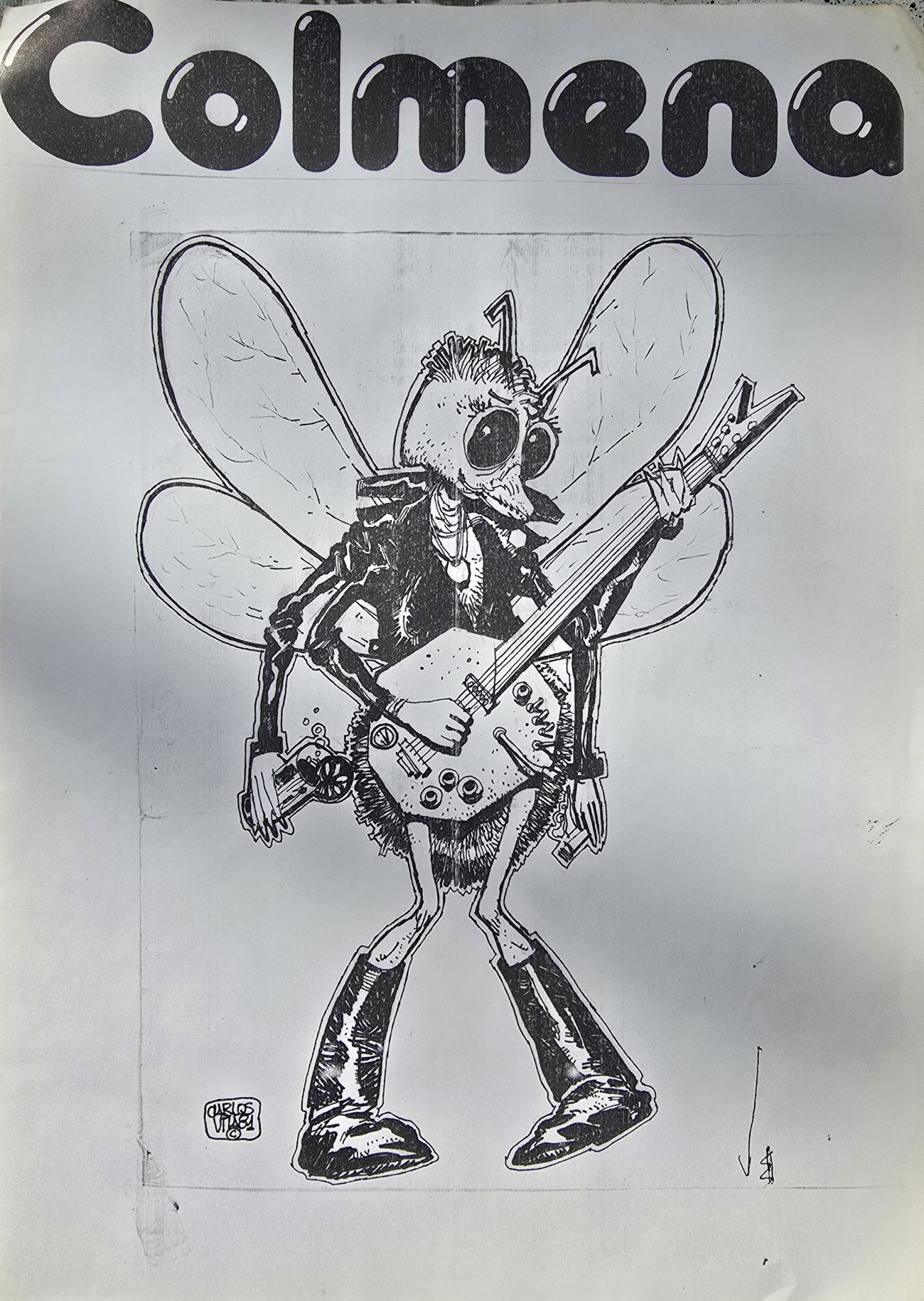 Logotipo de la banda de rock Colmena, elaborado por el ilustrador Carlos Vila, también de l’Hospitalet