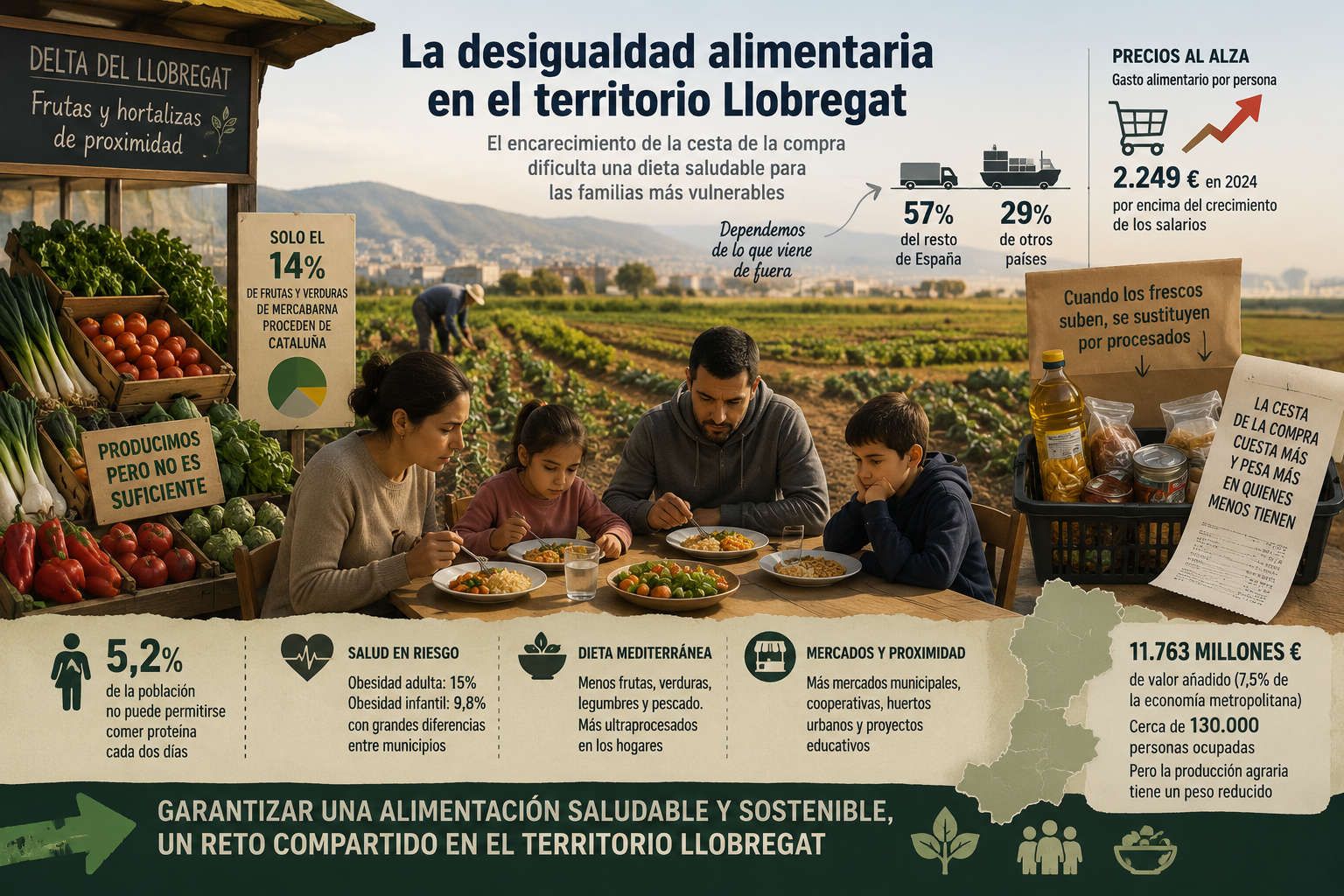 Img La desigualtat alimentària al territori Llobregat s’agreuja per l’encariment de la cistella de la compra