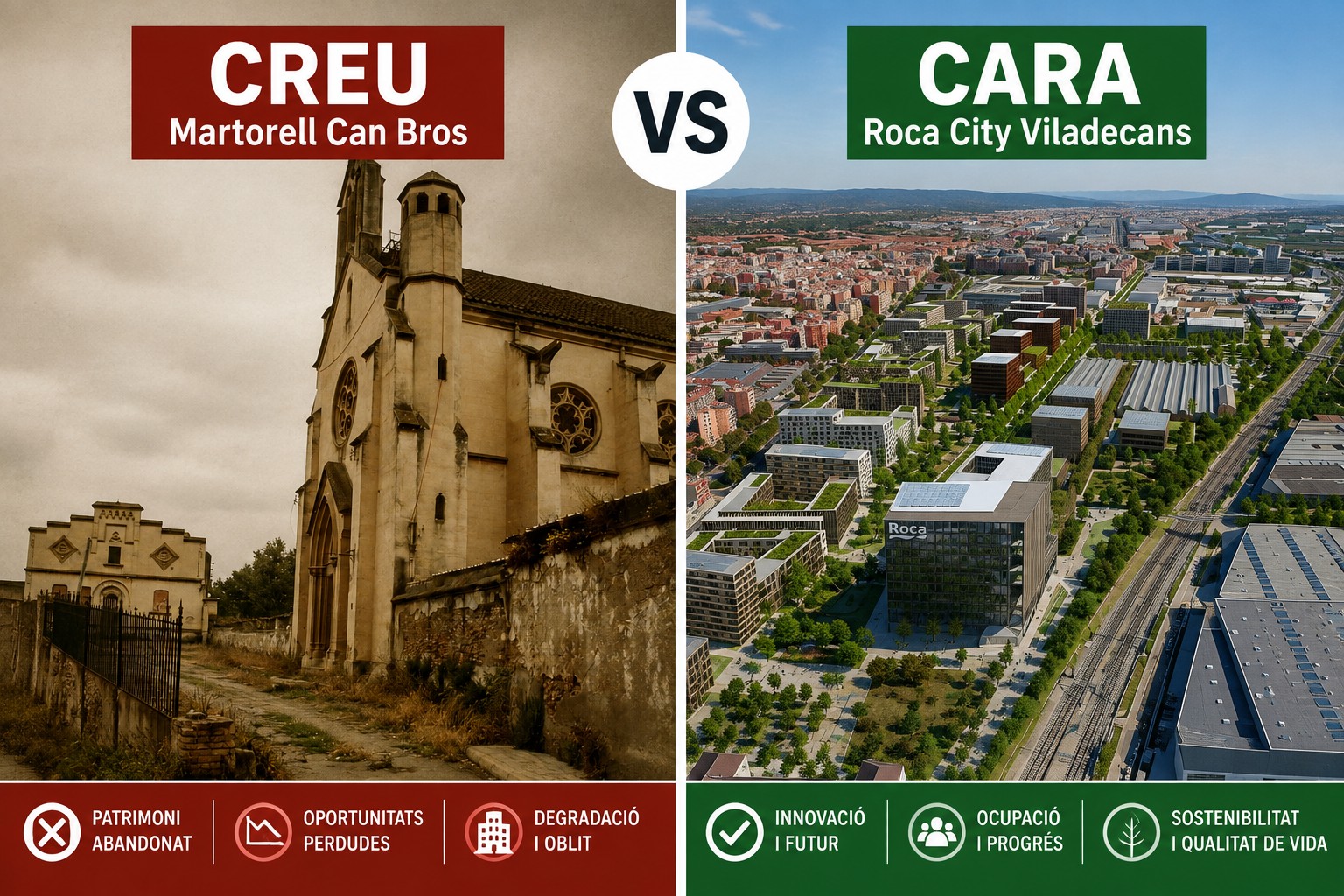 Img Roca City i Can Bros, cara i creu del llegat industrial del Llobregat